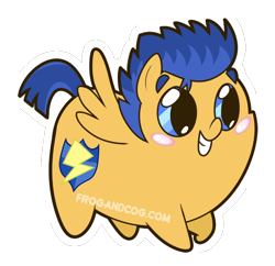 Size: 600x581 | Tagged: safe, artist:coggler, artist:frog&cog, artist:gopherfrog, character:flash sentry, chubbie, backwards cutie mark, blushing, cute, diasentres, grin, male, simple background, smiling, solo, spread wings, transparent background, wings