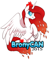 Size: 836x1000 | Tagged: safe, artist:onnanoko, oc, oc only, oc:princess apricity, species:alicorn, species:pony, alicorn oc, bronycan, canada, leaf, maple leaf, maple syrup, mascot, simple background, solo, syrup, transparent background