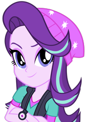 Size: 3400x4820 | Tagged: safe, artist:lifes-remedy, character:starlight glimmer, equestria girls:mirror magic, g4, my little pony: equestria girls, my little pony:equestria girls, spoiler:eqg specials, absurd resolution, clothing, crossed arms, female, looking at you, simple background, solo, that was fast, transparent background, vector, watch, wristwatch