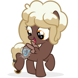 Size: 7000x7000 | Tagged: safe, artist:besttubahorse, oc, oc only, oc:sweet mocha, species:pegasus, species:pony, absurd resolution, cutie mark, cutiespark, female, filly, freckles, simple background, solo, transparent background, vector, younger