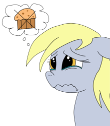 Size: 1705x1936 | Tagged: safe, artist:eagc7, character:derpy hooves, species:pegasus, species:pony, crying, female, food, frown, mare, muffin, muffins fuel, no muffin, sad, simple background, solo, transparent background