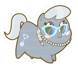 Size: 630x560 | Tagged: safe, artist:coggler, artist:frog&cog, artist:gopherfrog, character:silver spoon, chubbie, blushing, cute, female, silverbetes, simple background, solo, transparent background