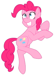 Size: 5000x7000 | Tagged: safe, artist:besttubahorse, artist:wcnimbus, character:pinkie pie, species:pony, absurd resolution, collaboration, female, mare, simple background, smiling, solo, transparent background, vector, vector trace