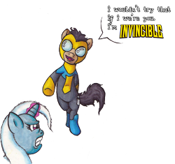 Size: 1200x1127 | Tagged: safe, artist:darkone10, character:trixie, image comics, invincible, ponified