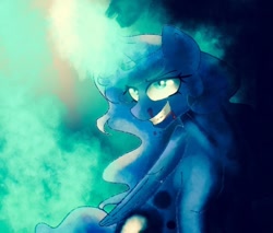 Size: 900x767 | Tagged: safe, artist:yomi brasi, character:princess luna, blood, female, nosebleed, solo