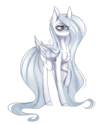 Size: 2005x2323 | Tagged: safe, artist:huirou, oc, oc only, oc:mina, species:pegasus, species:pony, chest fluff, female, high res, mare, raised hoof, simple background, solo, transparent background