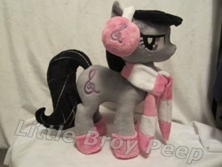 Size: 800x600 | Tagged: safe, artist:little-broy-peep, character:octavia melody, boots, clothing, earmuffs, irl, photo, plushie, scarf, solo