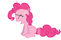 Size: 5000x3252 | Tagged: safe, artist:somepony, character:pinkie pie, episode:baby cakes, g4, my little pony: friendship is magic, crying, eyebrows, eyes closed, floppy ears, messy mane, missing cutie mark, ocular gushers, open mouth, pinkie cry, sad, simple background, sitting, transparent background, vector