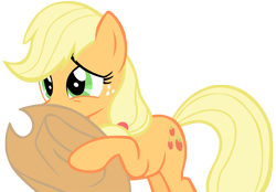 Size: 5000x3484 | Tagged: safe, artist:somepony, character:applejack, applejack's hat, blonde, clothing, cowboy hat, hat, hatless, missing accessory, shy, simple background, stetson, transparent background, vector