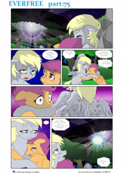 Size: 4545x6424 | Tagged: safe, artist:jeremy3, character:derpy hooves, character:scootaloo, species:pegasus, species:pony, comic:everfree, absurd resolution, comic, female, injured wing, mare