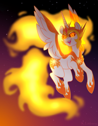 Size: 2000x2556 | Tagged: safe, artist:trickate, character:daybreaker, character:princess celestia, species:alicorn, species:pony, episode:a royal problem, g4, my little pony: friendship is magic, female, flying, high res, mare, night, open mouth, solo