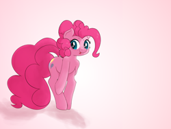 Size: 5000x3750 | Tagged: safe, artist:mang, character:pinkie pie, species:pony, absurd resolution, blushing, female, solo, tongue out