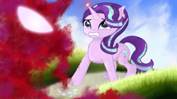 Size: 8168x4595 | Tagged: safe, artist:lifes-remedy, character:starlight glimmer, species:pony, species:unicorn, episode:all bottled up, g4, my little pony: friendship is magic, absurd resolution, anger magic, duo, female, magic, mare, worried