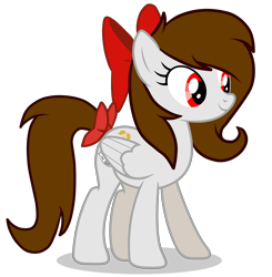 Size: 5200x5300 | Tagged: safe, artist:rsa.fim, oc, oc only, oc:whisper hope, species:pegasus, species:pony, absurd resolution, bow, female, mare, mexican, red eyes, ribbon, simple background, smiling, solo, tail bow, tail wrap, transparent background, unitárium, vector