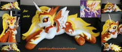 Size: 3774x1622 | Tagged: safe, artist:agatrix, character:daybreaker, character:princess celestia, species:alicorn, species:pony, episode:a royal problem, g4, my little pony: friendship is magic, irl, life size, photo, plushie, prone, solo