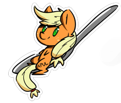 Size: 891x754 | Tagged: safe, artist:bloodatius, artist:tg1117, character:applejack, species:pony, appletini, collaboration, female, horse spooning meme, meme, simple background, solo, spoon, tiny ponies, transparent background