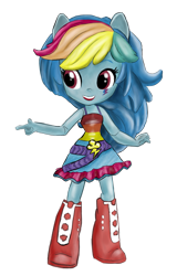 Size: 975x1526 | Tagged: safe, artist:cabrony, character:rainbow dash, my little pony:equestria girls, doll, equestria girls minis, fall formal outfits, female, irl, photo, simple background, toy, transparent background