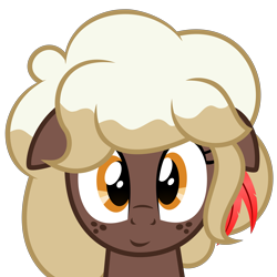Size: 7667x7667 | Tagged: safe, artist:besttubahorse, oc, oc only, oc:sweet mocha, species:pony, absurd resolution, bust, cute, floppy ears, freckles, looking at you, mochabetes, ocbetes, simple background, smiling, solo, transparent background, vector