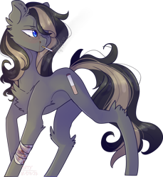 Size: 1756x1914 | Tagged: safe, artist:emily-826, oc, oc only, oc:nicotine, species:earth pony, species:pony, cigarette, female, mare, simple background, solo, transparent background