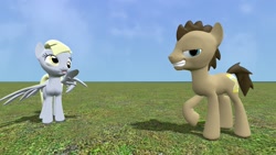 Size: 1280x720 | Tagged: safe, artist:dragonboi471, character:derpy hooves, character:doctor whooves, character:time turner, species:pony, 3d