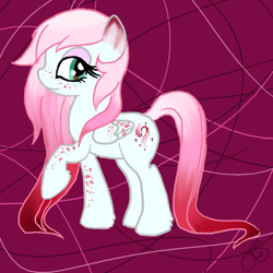 Size: 1000x1000 | Tagged: safe, artist:candasaurus, oc, oc only, oc:glittering white, species:pegasus, species:pony, dappled, female, mare, solo