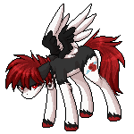 Size: 150x150 | Tagged: safe, artist:doekitty, oc, oc only, oc:umbra moon, species:pegasus, species:pony, animated, gif, howling, male, pixel art, simple background, solo, stallion, transparent background