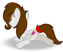 Size: 4200x3500 | Tagged: safe, alternate version, artist:rsa.fim, edit, oc, oc only, oc:whisper hope, species:pegasus, species:pony, alternate costumes, bow, correction, female, mare, mexican, prone, rear view, red eyes, ribbon, simple background, solo, tail bow, tail wrap, transparent background, unitárium, vector