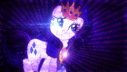 Size: 1024x576 | Tagged: safe, artist:tzolkine, character:rarity, beautiful, crown, fabulous, female, lens flare, solo, wallpaper