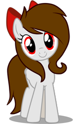 Size: 3200x5100 | Tagged: safe, artist:rsa.fim, oc, oc only, oc:whisper hope, species:pegasus, species:pony, bow, female, looking at you, mare, mexican, red eyes, ribbon, simple background, smiling, solo, transparent background, vector