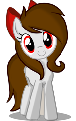 Size: 3200x5100 | Tagged: safe, alternate version, artist:rsa.fim, oc, oc only, oc:whisper hope, species:pegasus, species:pony, bow, female, looking at you, mare, mexican, red eyes, ribbon, simple background, smiling, solo, tail bow, tail wrap, transparent background, vector