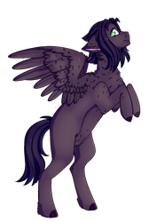 Size: 1024x1524 | Tagged: safe, artist:cinnamonsparx, oc, oc only, species:pegasus, species:pony, crying, female, mare, rearing, simple background, solo, transparent background