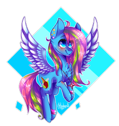 Size: 1837x1945 | Tagged: safe, artist:huirou, oc, oc only, oc:media smile, species:pegasus, species:pony, ear piercing, female, hair over one eye, mare, piercing, simple background, smiling, solo, transparent background
