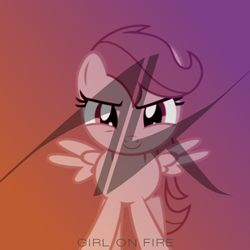Size: 800x800 | Tagged: safe, artist:firestorm-can, artist:penguinsn1fan, character:scootaloo, species:pegasus, species:pony, alicia keys, cover, female, parody, solo