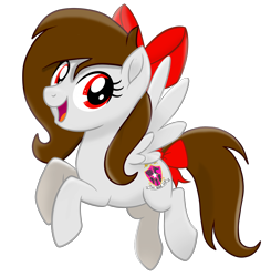 Size: 6000x6112 | Tagged: safe, artist:rsa.fim, oc, oc only, oc:whisper hope, species:pegasus, species:pony, my little pony: the movie (2017), absurd resolution, bow, female, mare, mexican, movie accurate, movie poster, red eyes, ribbon, simple background, solo, tail bow, tail wrap, transparent background, unitárium, vector