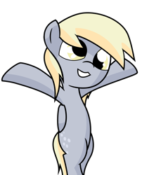 Size: 1080x1338 | Tagged: safe, artist:alfa995, artist:xrammed, character:derpy hooves, cute, derpabetes, female, happy, nyan nyan dance, simple background, solo, transparent background, vector, vector trace