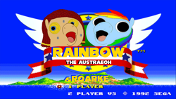 Size: 1920x1080 | Tagged: safe, artist:applebeans, edit, character:rainbow dash, oc, oc:roarke, fanfic:austraeoh, crossover, makes sense in context, meme, oh boy, parody, rainboarke, sonic the hedgehog (series)
