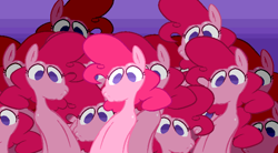 Size: 746x412 | Tagged: safe, artist:mangneto, character:pinkie pie, species:earth pony, species:pony, episode:too many pinkie pies, g4, my little pony: friendship is magic, clone, clones, female, fun fun fun, mare, multeity, pinkie clone, too much pink energy is dangerous
