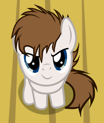 Size: 3500x4150 | Tagged: safe, artist:rsa.fim, part of a set, oc, oc only, oc:crash bash, species:earth pony, species:pony, badumsquish's kitties, looking at you, male, mexican, ribbon, simple background, sitting, smiling, stallion, tiny, tiny ponies