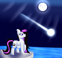 Size: 3700x3500 | Tagged: safe, artist:tomboygirl45, oc, oc only, species:earth pony, species:pony, female, high res, mare, shooting star, solo, water
