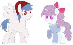 Size: 728x446 | Tagged: safe, artist:bezziie, base used, oc, oc only, oc:vanilla swirl (bezziie), unnamed oc, species:pegasus, species:pony, species:unicorn, female, male, mare, simple background, stallion, transparent background