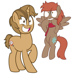 Size: 9375x9375 | Tagged: safe, artist:besttubahorse, oc, oc only, oc:blurblob, oc:winterlight, species:pegasus, species:pony, species:unicorn, absurd resolution, airborne, biting, clothing, duo, duo male, faec, hoof biting, male, manic grin, nervous, scarf, simple background, transparent background, vector