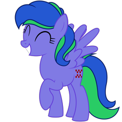 Size: 9375x9375 | Tagged: safe, artist:besttubahorse, oc, oc only, oc:felicity stars, species:pegasus, species:pony, 2018 community collab, derpibooru community collaboration, absurd resolution, eyes closed, female, raised hoof, simple background, smiling, solo, transparent background, vector