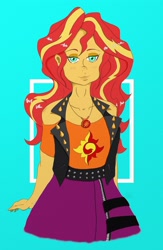 Size: 1754x2698 | Tagged: safe, artist:albertbm, character:sunset shimmer, g4, my little pony: equestria girls, my little pony:equestria girls, abstract background, clothing, female, geode of empathy, magical geodes, solo