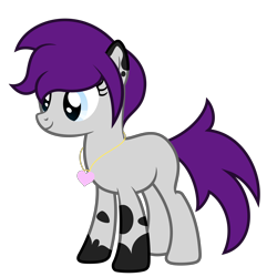 Size: 9375x9375 | Tagged: safe, artist:besttubahorse, oc, oc only, species:earth pony, species:pony, absurd resolution, blank flank, female, jewelry, necklace, simple background, solo, spots, transparent background, vector