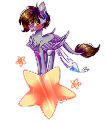 Size: 1803x2090 | Tagged: safe, artist:huirou, oc, oc only, oc:coffee stars, species:pegasus, species:pony, blushing, chest fluff, female, mare, simple background, solo, stars, transparent background