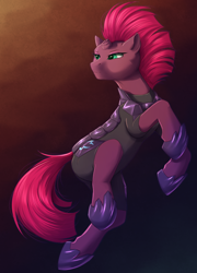 Size: 1024x1419 | Tagged: safe, artist:peachmayflower, character:tempest shadow, species:pony, species:unicorn, my little pony: the movie (2017), armor, broken horn, eye scar, female, mare, scar, solo