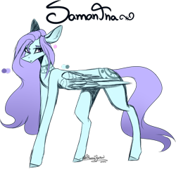 Size: 728x700 | Tagged: safe, artist:ohflaming-rainbow, oc, oc only, oc:samantha, species:pegasus, species:pony, female, mare, simple background, solo, transparent background