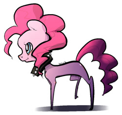 Size: 834x787 | Tagged: safe, artist:ferrettea, character:pinkie pie, choker, collar, female, solo, spiked collar