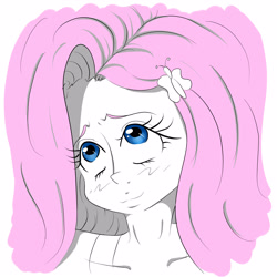 Size: 3000x3000 | Tagged: safe, artist:albertbm, character:fluttershy, my little pony:equestria girls, female, sketch, solo
