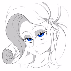 Size: 3000x3000 | Tagged: safe, artist:albertbm, character:rarity, my little pony:equestria girls, female, sketch, solo